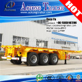3 axles ship port 40foot container chassis semitrailer use 40ft skeleton trailer for sale